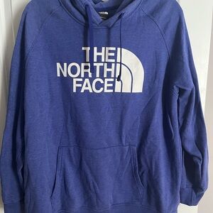 The North Face Purple Pullover Hoodie with White Logo